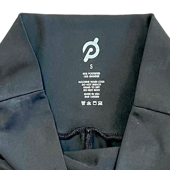 Peloton Women’s S Black High Rise Ribbed Pocket Logo 7/8 Workout Leggings - Picture 8 of 11